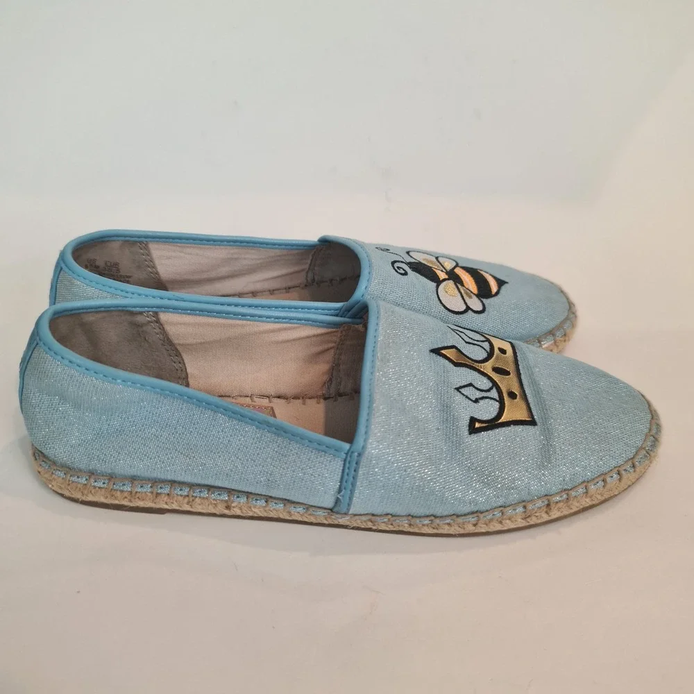 Circus by Sam Edelman Leni Espadrille Flats Blue Bee Crown 8.5M Sparkly Vacation